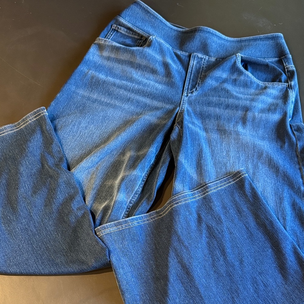 NWOT Halara Flex High-Waisted Baggy Wide Leg Washed Casual Jeans, Large Petite